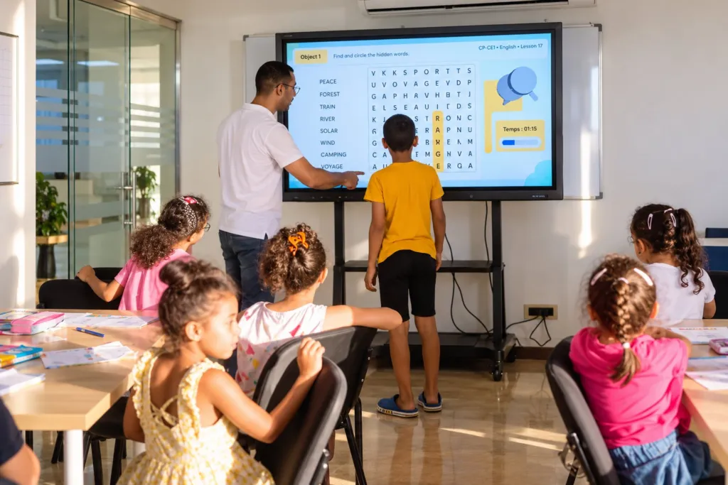 Classe interactive au centre Takouine