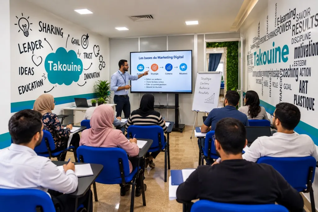 Formation pour adultes au centre Takouine